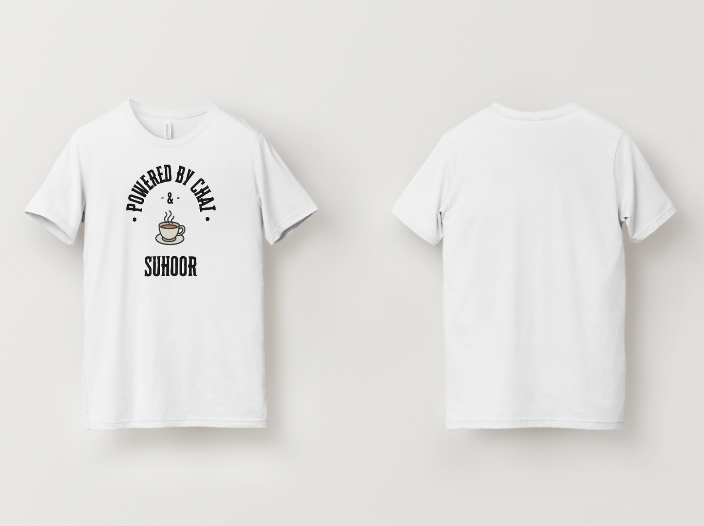 Powered By Chai and Suhoor | T-shirt | Unisex