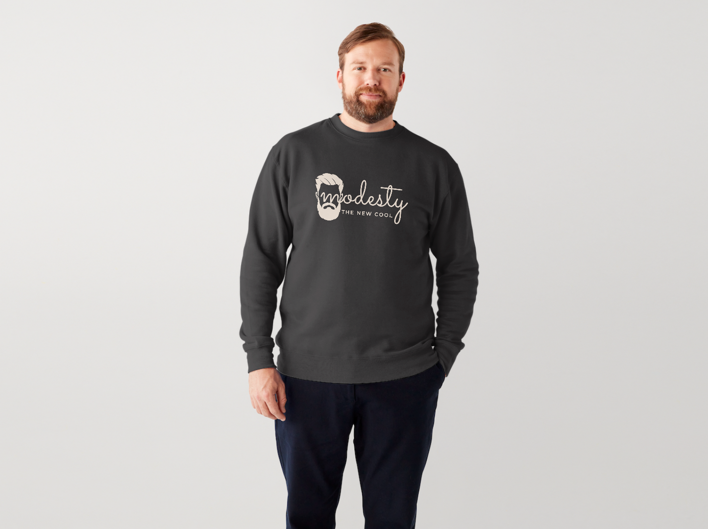 Modesty The New Cool | Crewneck Sweatshirt | Male
