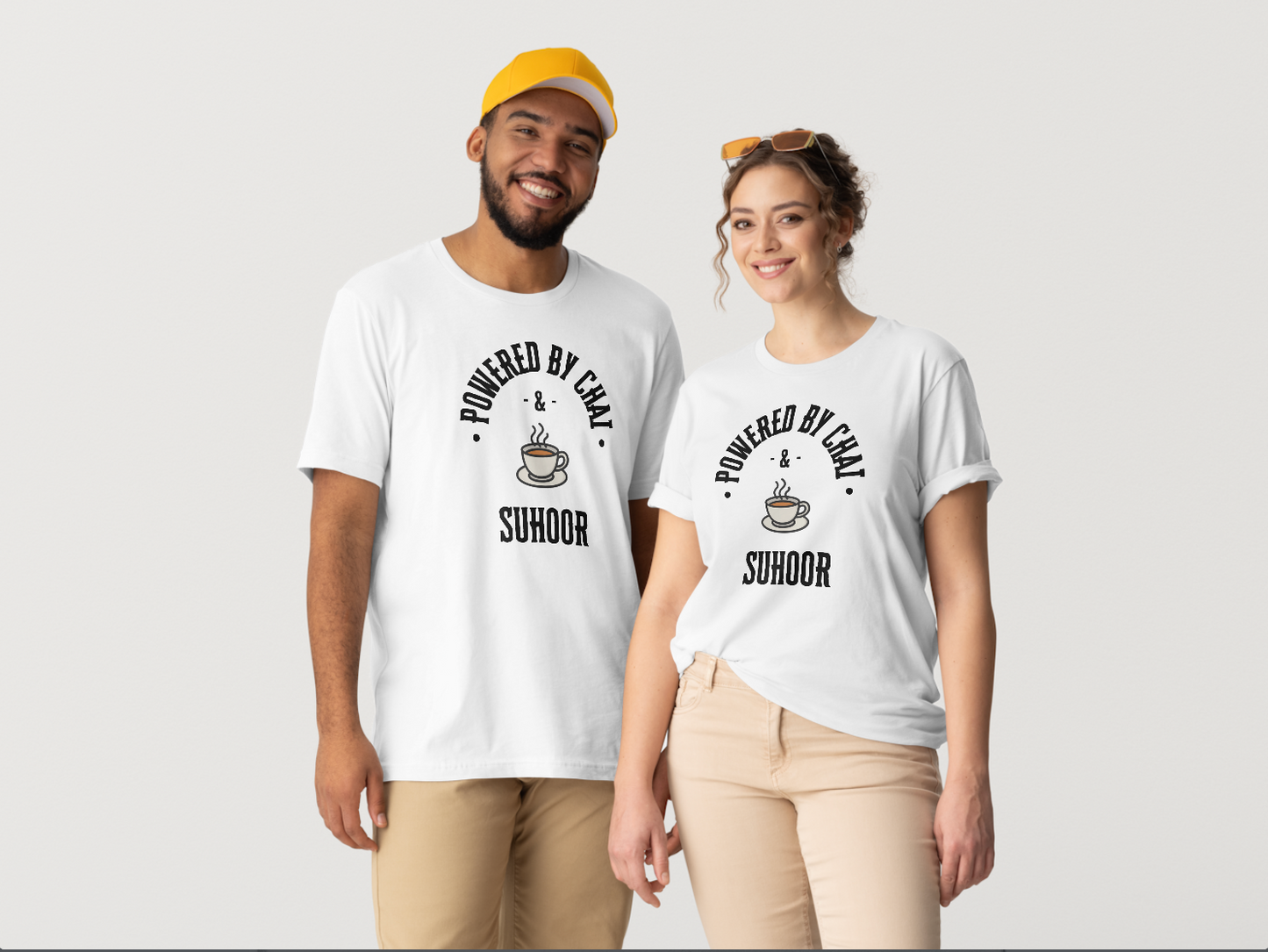 Powered By Chai and Suhoor | T-shirt | Unisex