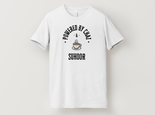 Powered By Chai and Suhoor | T-shirt | Unisex